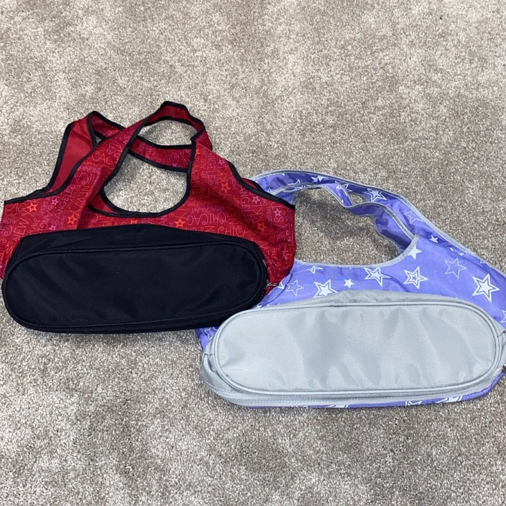 American Girl Doll Authentic Tote Bag Bundle Purple and Red - Picture 2 of 4